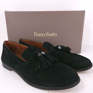 Franco Sarto Hartlie Round Toe Low Profile Tassel Slip On Loafers Black Women 9M